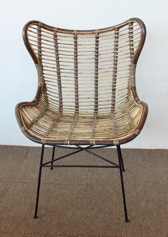 Wicker Wing Back Chair